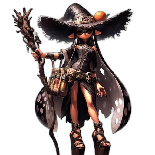 staff, weapon, hat, concept art transparent PNG cut-out