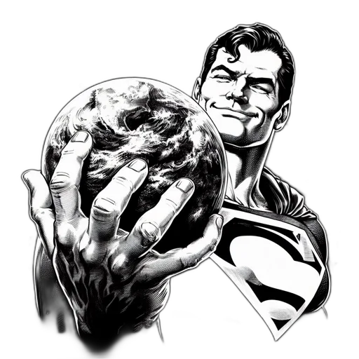 comic book art, concept art, cartoon, pencil sketch transparent PNG cut-out