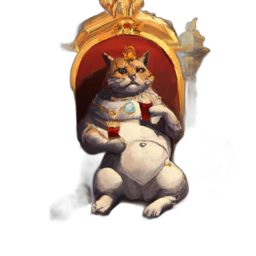 crown, staff, animal, concept art transparent PNG cut-out