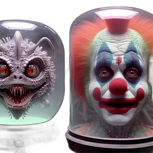mask, creature, concept art, 3d render transparent PNG cut-out