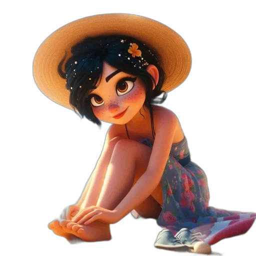 hat, dress, jewelry, flower transparent PNG cut-out