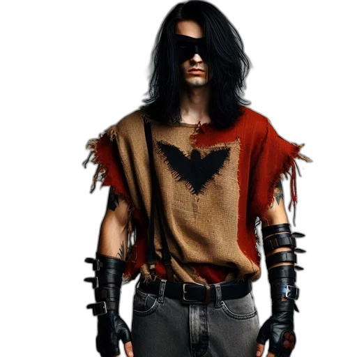 jacket, mask, animal, comic book art transparent PNG cut-out