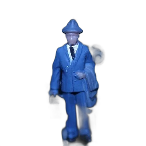 robot, hat, staff, jacket transparent PNG cut-out