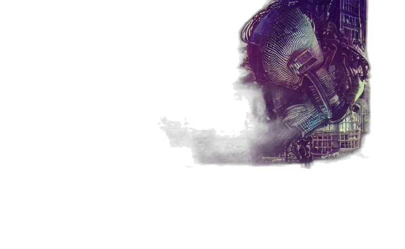 robot, mask, face, weapon transparent PNG cut-out