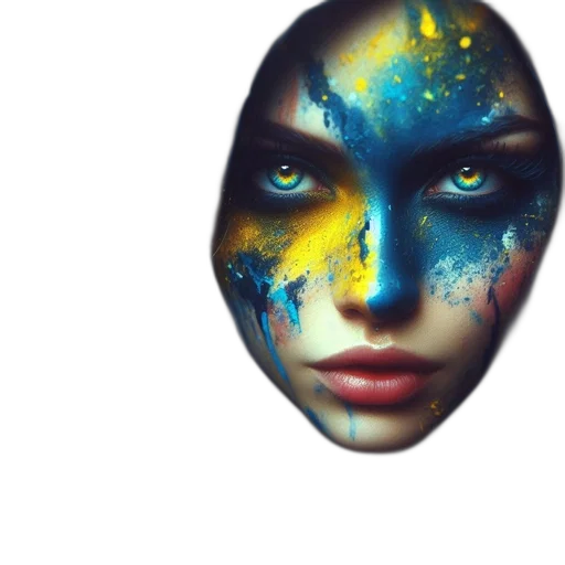mask, face, jewelry, photorealistic transparent PNG cut-out