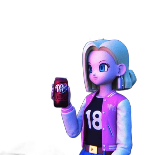 bottle, robot, jacket, staff transparent PNG cut-out