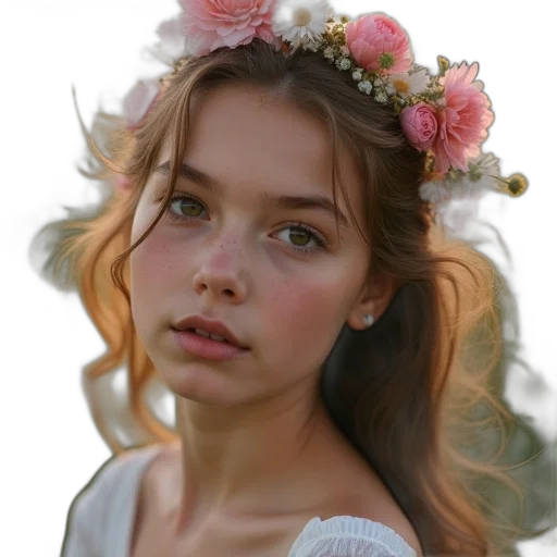crown, face, jewelry, dress transparent PNG cut-out