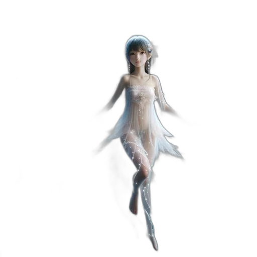 dress, creature, staff, robot transparent PNG cut-out