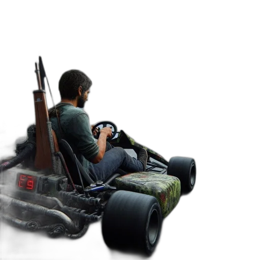 car, weapon, concept art, 3d render transparent PNG cut-out