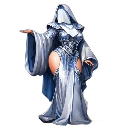 dress, concept art, 3d render, fantasy art transparent PNG cut-out