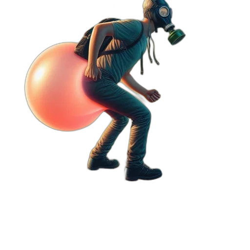 staff, creature, jacket, mask transparent PNG cut-out