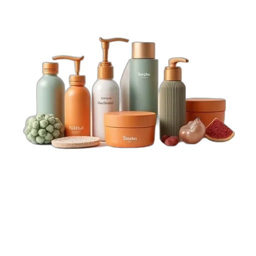 3d render, earth tones, pastel, colorful transparent PNG cut-out