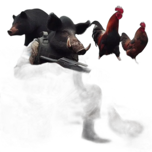 animal, hat, concept art, photorealistic transparent PNG cut-out