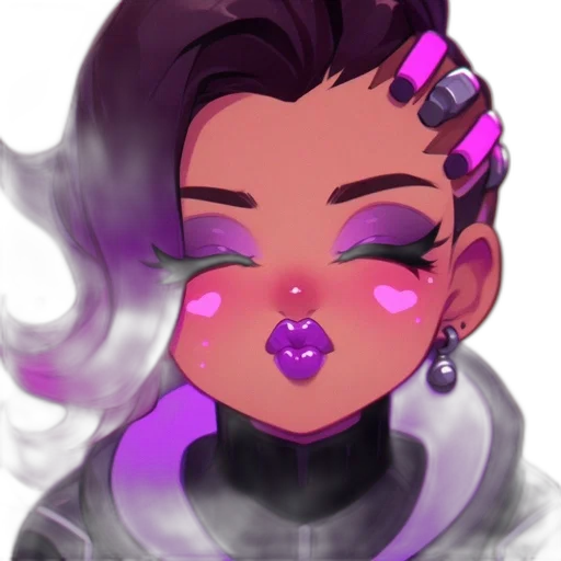 face, cyberpunk, vaporwave, concept art transparent PNG cut-out