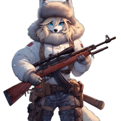weapon, staff, animal, jacket transparent PNG cut-out