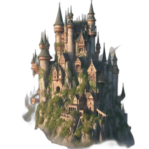crown, building, hat, staff transparent PNG cut-out