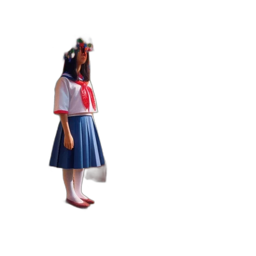 dress, hat, staff, mask transparent PNG cut-out