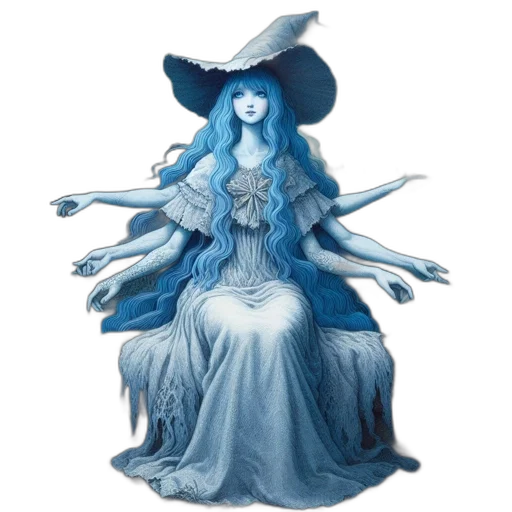 dress, hat, concept art, fantasy art transparent PNG cut-out