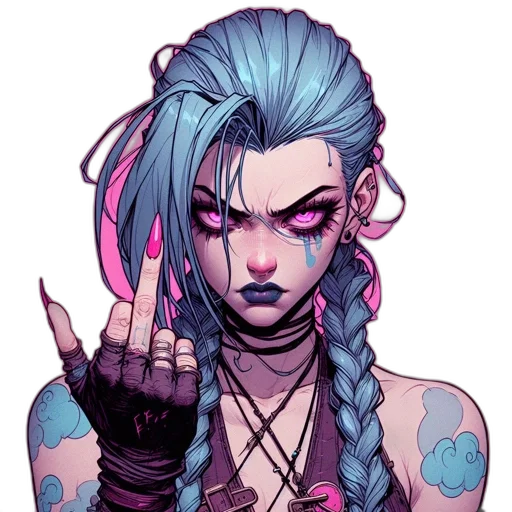 cyberpunk, concept art, comic book art, fantasy art transparent PNG cut-out