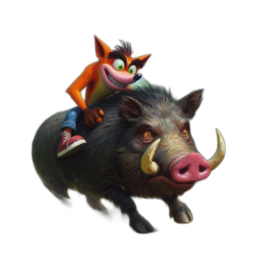 animal, creature, concept art, 3d render transparent PNG cut-out