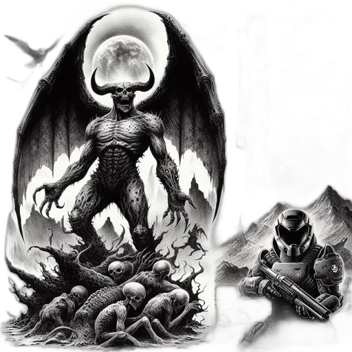 creature, concept art, comic book art, fantasy art transparent PNG cut-out