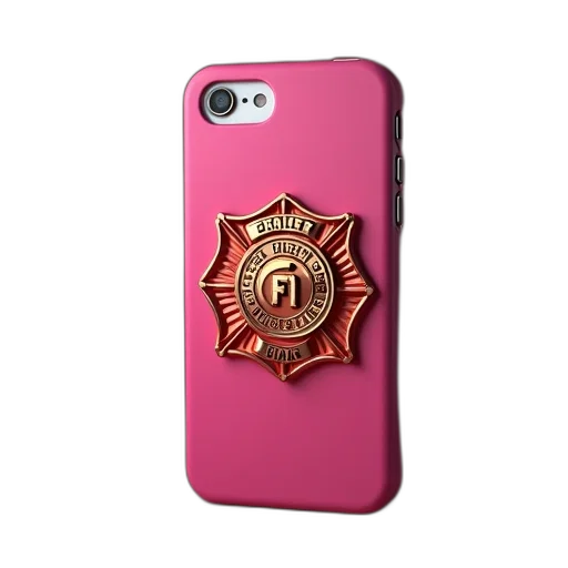 pink, fire, badge, iphone transparent PNG cut-out