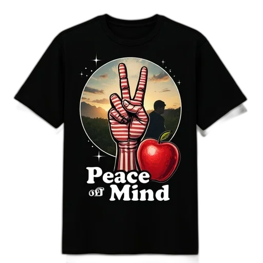black, t-shirt, graphic, design transparent PNG cut-out