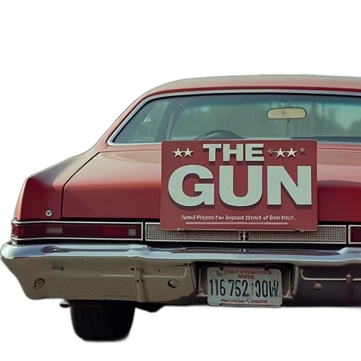 weapon, car, gun, show transparent PNG cut-out