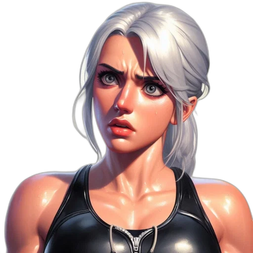 face, weapon, concept art, 3d render transparent PNG cut-out