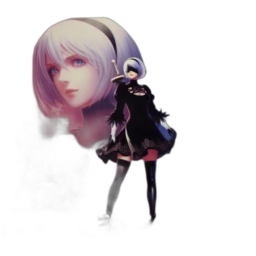 jacket, robot, face, weapon transparent PNG cut-out