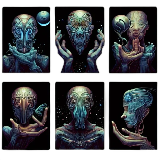 mask, creature, face, concept art transparent PNG cut-out