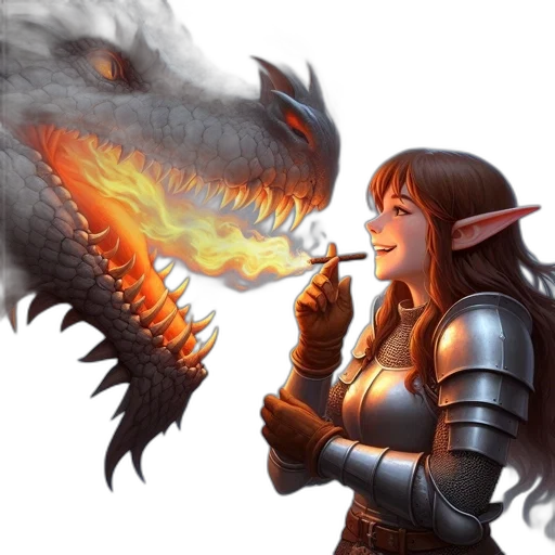 dragon, sword, fantasy art, concept art transparent PNG cut-out