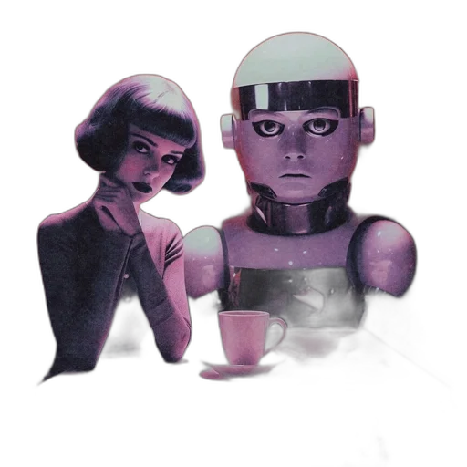 robot, mask, concept art, 3d render transparent PNG cut-out
