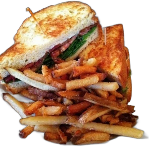 food, photorealistic, sandwich, bacon transparent PNG cut-out