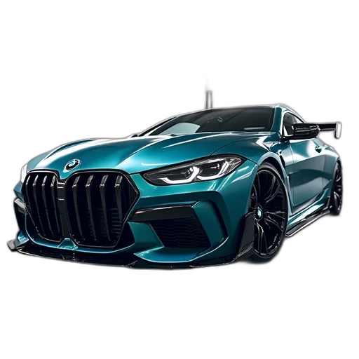 car, 3d render, photorealistic, bmw transparent PNG cut-out