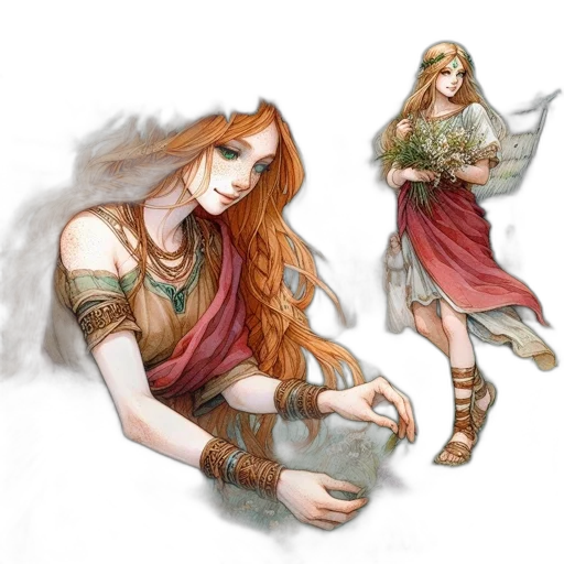 fantasy art, concept art, watercolor, comic book art transparent PNG cut-out