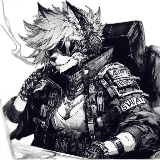 jacket, weapon, mask, dragon transparent PNG cut-out
