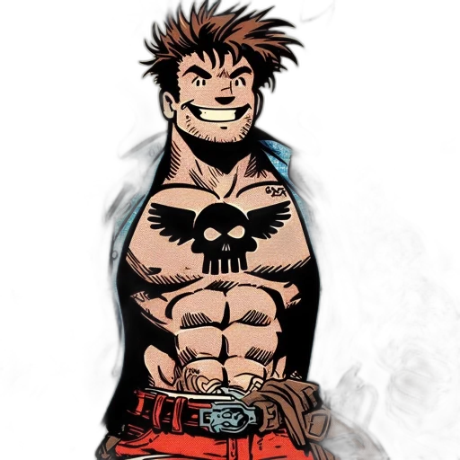 comic book art, concept art, cartoon, fantasy art transparent PNG cut-out