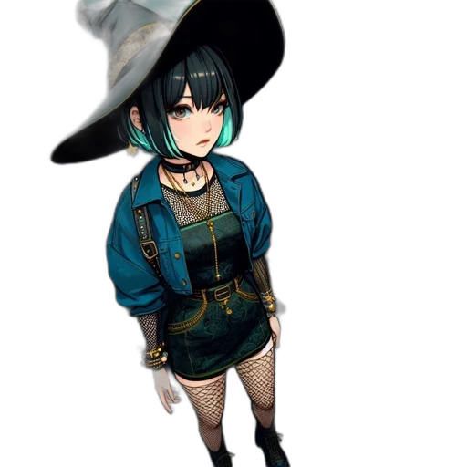 hat, staff, dress, weapon transparent PNG cut-out