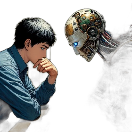 robot, mask, concept art, comic book art transparent PNG cut-out