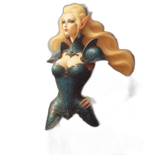 dress, dragon, hair, face transparent PNG cut-out