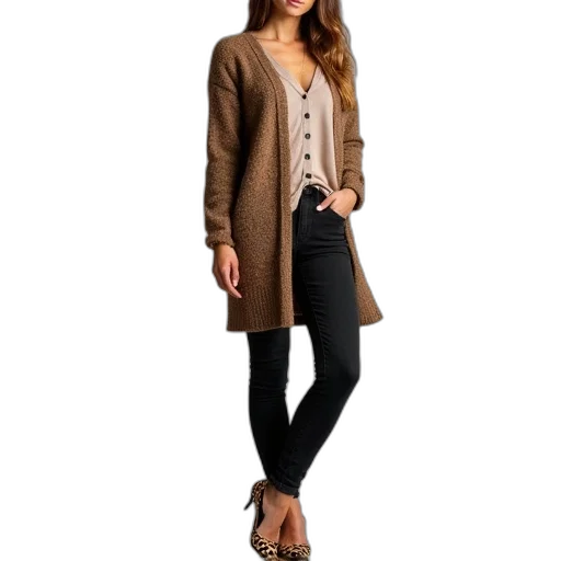 jacket, earth tones, dark, monochrome transparent PNG cut-out