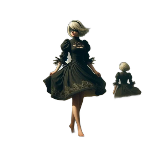 dress, concept art, 3d render, fantasy art transparent PNG cut-out