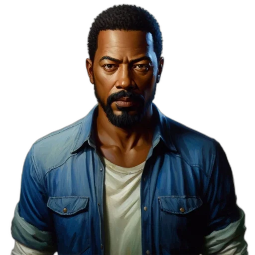 jacket, face, concept art, photorealistic transparent PNG cut-out
