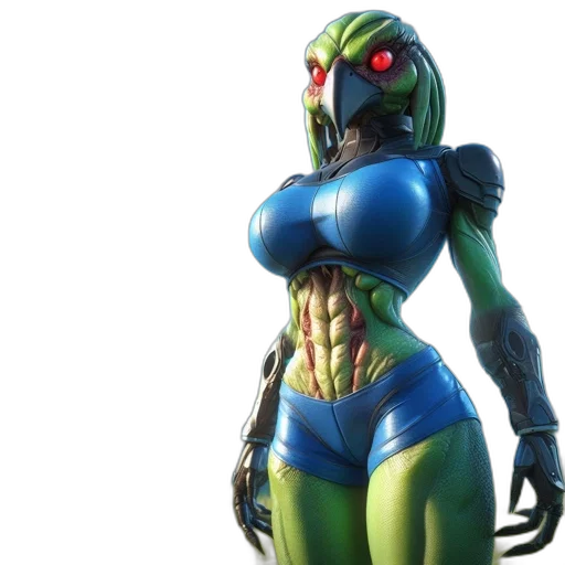 creature, robot, concept art, 3d render transparent PNG cut-out