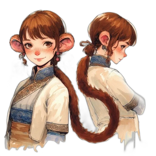 staff, jacket, hair, face transparent PNG cut-out