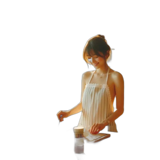 dress, food, jewelry, staff transparent PNG cut-out