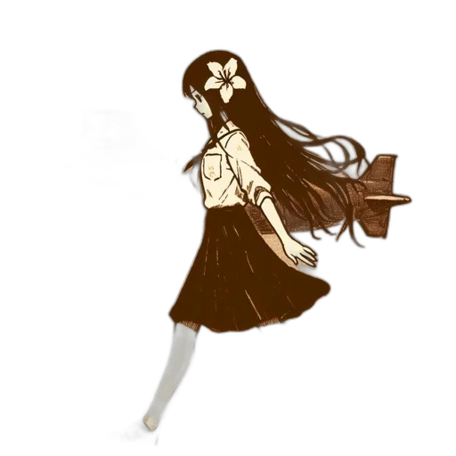 dress, staff, mask, hair transparent PNG cut-out