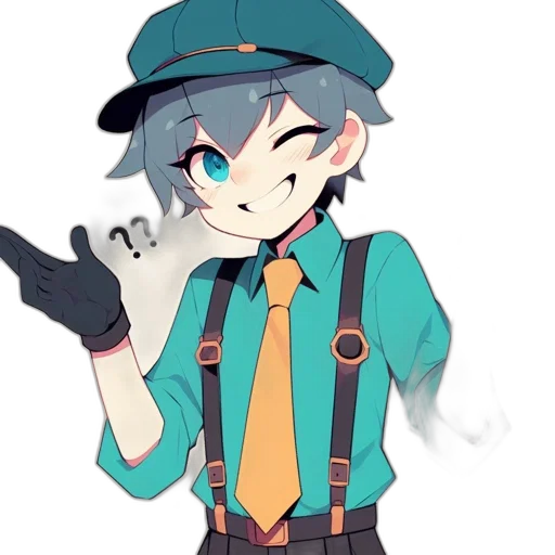 staff, hat, weapon, robot transparent PNG cut-out