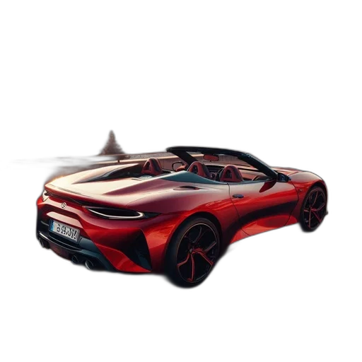 car, 3d render, concept art, photorealistic transparent PNG cut-out